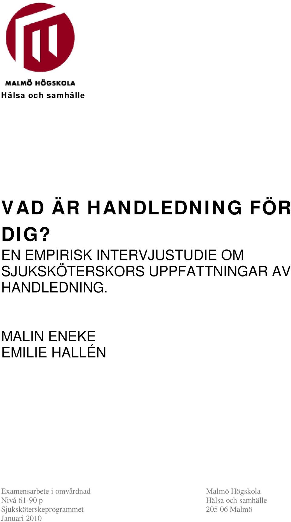 HANDLEDNING.