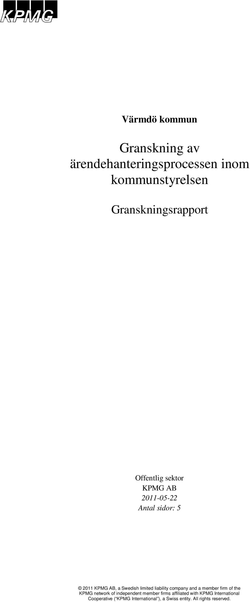 inom Granskningsrapport