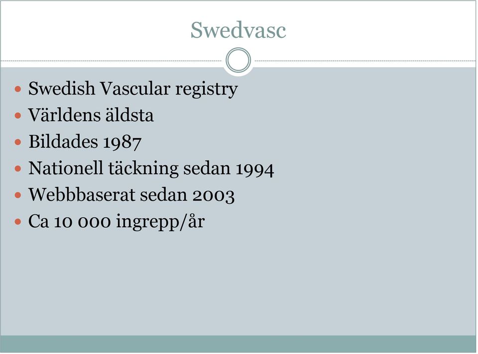 Nationell täckning sedan 1994