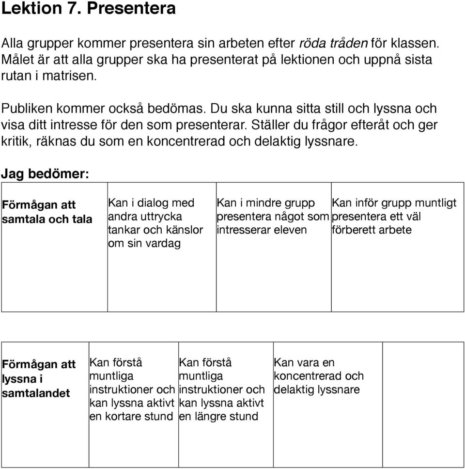 Ställer du frågor efteråt och ger kritik, räknas du som en koncentrerad och delaktig lyssnare.