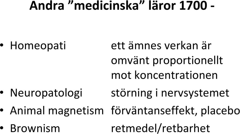 proportionellt mot koncentrationen störning i