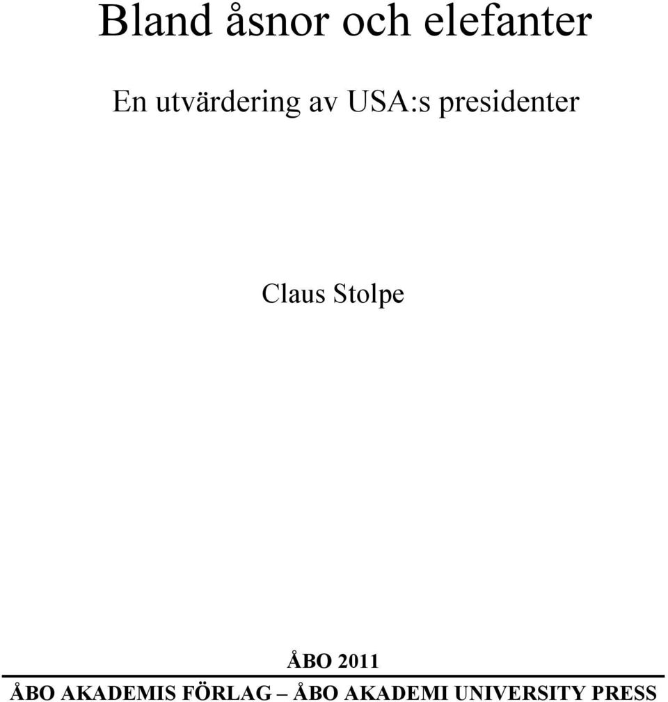 Claus Stolpe ÅBO 2011 ÅBO