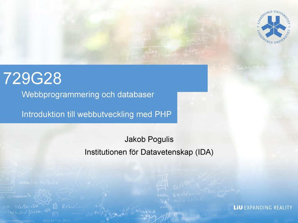 webbutveckling med PHP Jakob