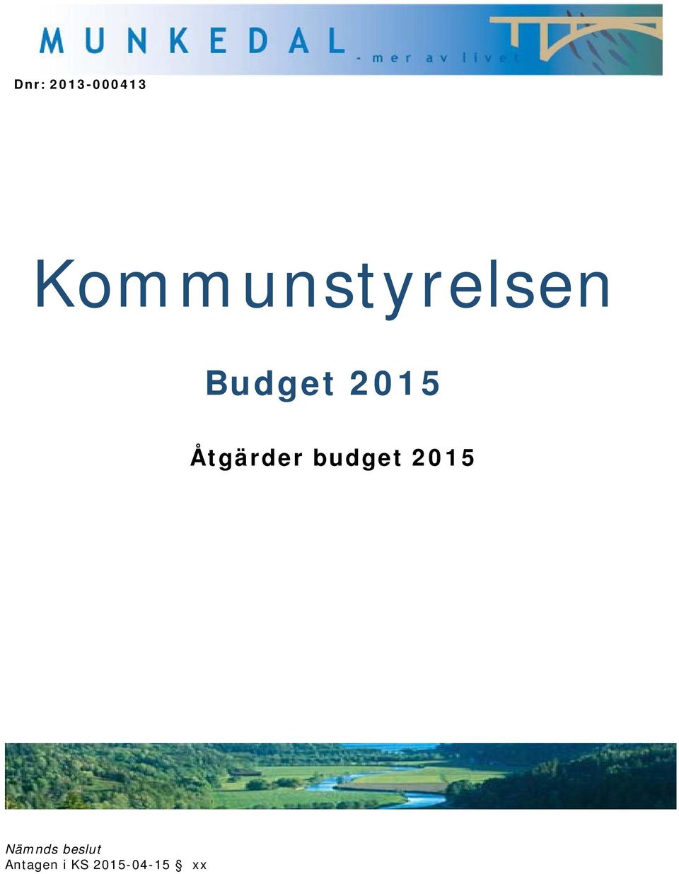2015 Åtgärder budget 2015