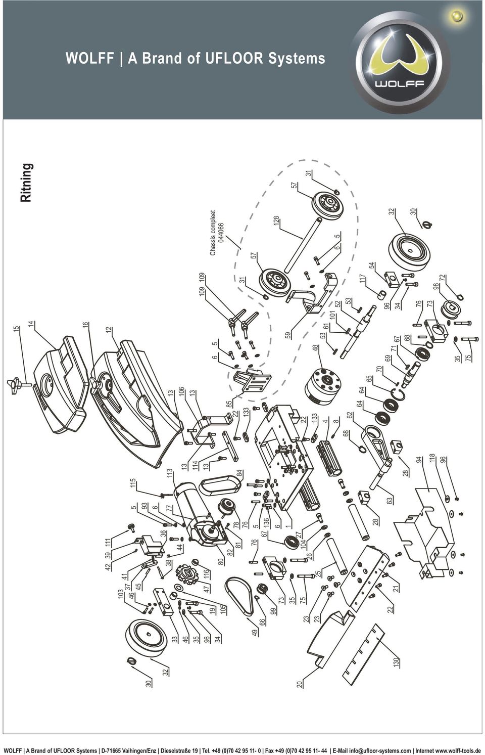 68 15 14 16 12 61 101 52 53 96 34 76 73 109 98 109 31 117 72 54 Chassis Fahrwerk compleet kompl.