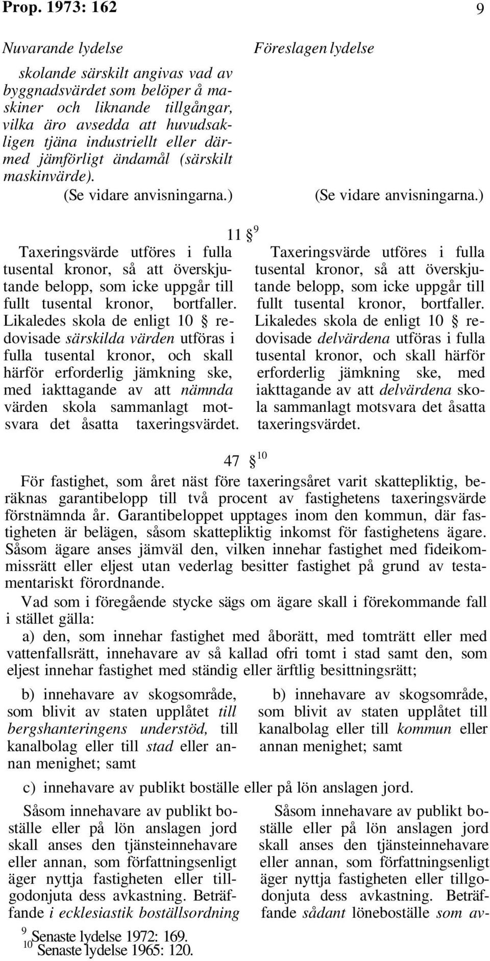 ) 11 9 Taxeringsvärde utföres i fulla Taxeringsvärde utföres i fulla tusental kronor, så att överskju- tusental kronor, så att överskjutande belopp, som icke uppgår till tande belopp, som icke uppgår