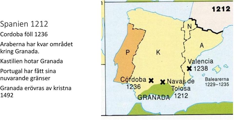 Kastilien hotar Granada Portugal har fått