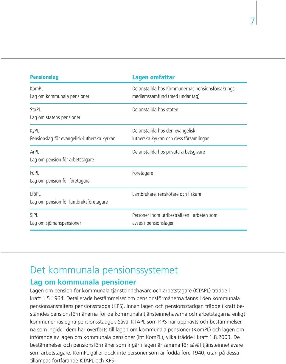 anställda hos den evangelisklutherska kyrkan och dess församlingar De anställda hos privata arbetsgivare Företagare Lantbrukare, renskötare och fiskare Personer inom utrikestrafiken i arbeten som