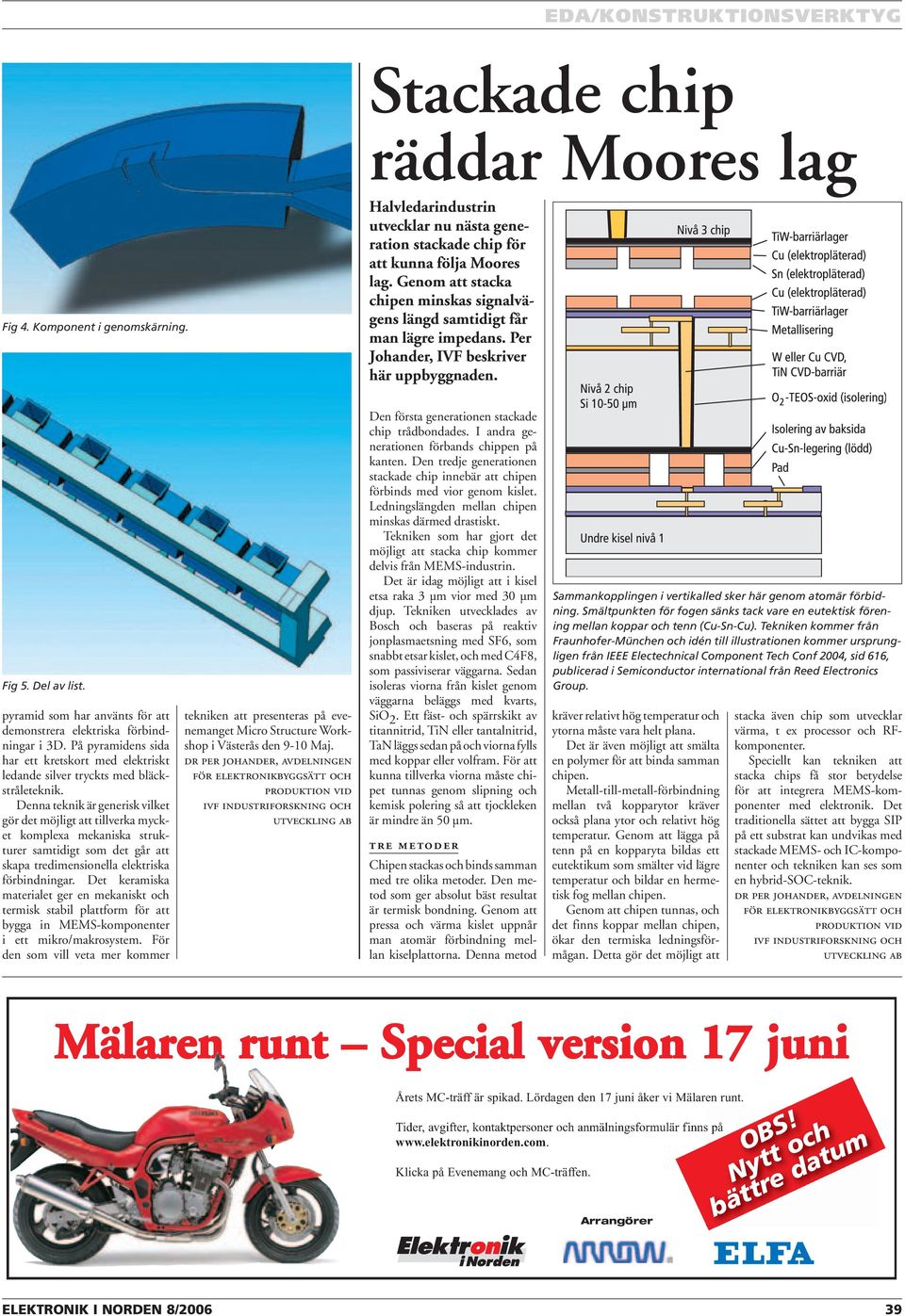 pyramid som har använts för att demonstrera elektriska förbindningar i 3D. På pyramidens sida har ett kretskort med elektriskt ledande silver tryckts med bläckstråleteknik.