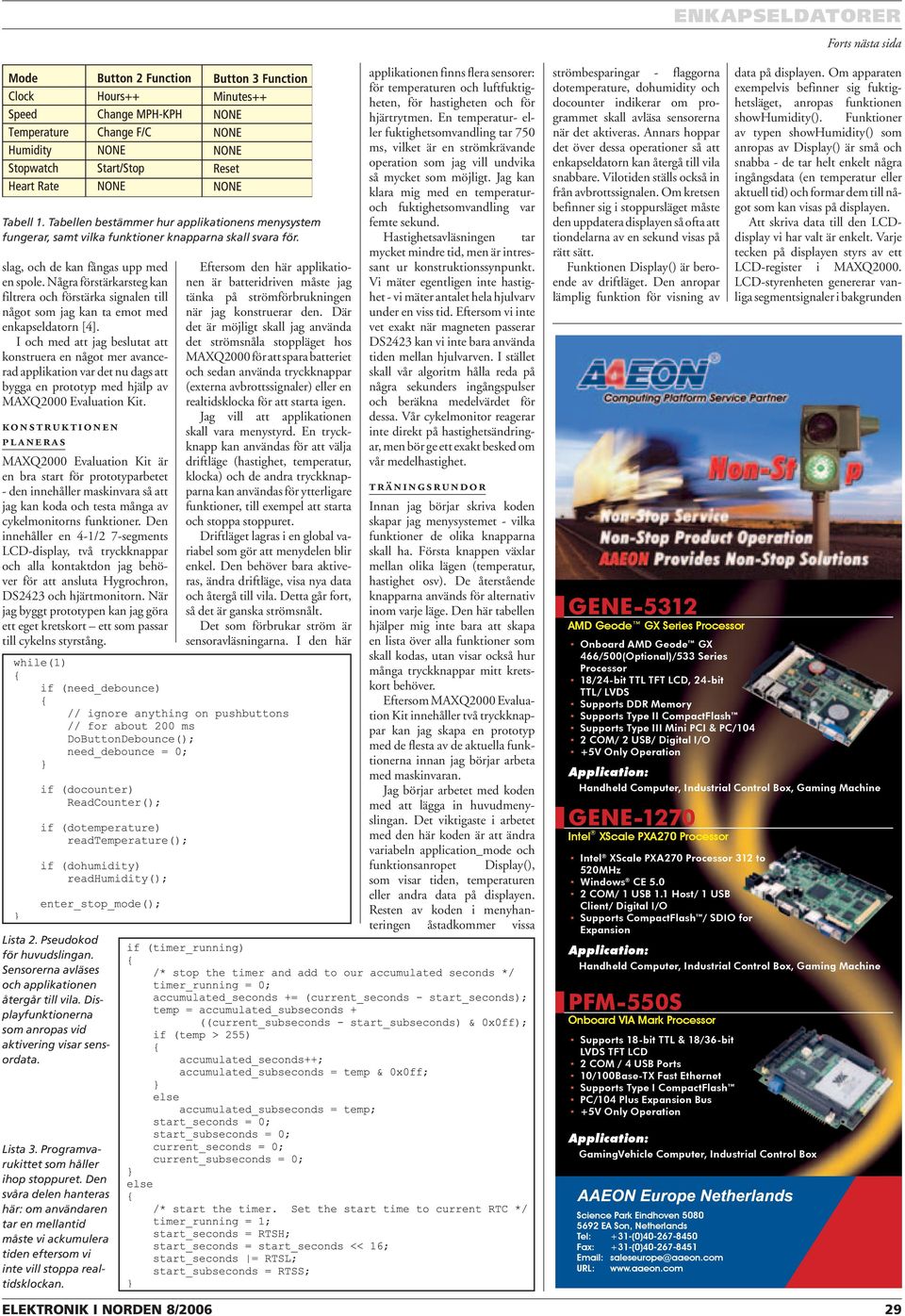 I och med att jag beslutat att konstruera en något mer avancerad applikation var det nu dags att bygga en prototyp med hjälp av MAXQ2000 Evaluation Kit.