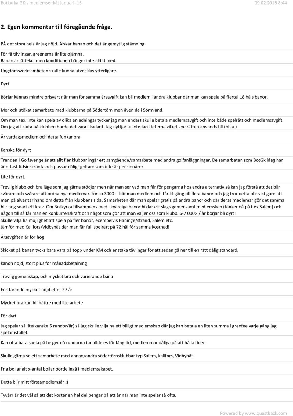 Dyrt Börjar kännas mindre prisvärt när man för samma årsavgift kan bli medlem i andra klubbar där man kan spela på flertal 18 håls banor.