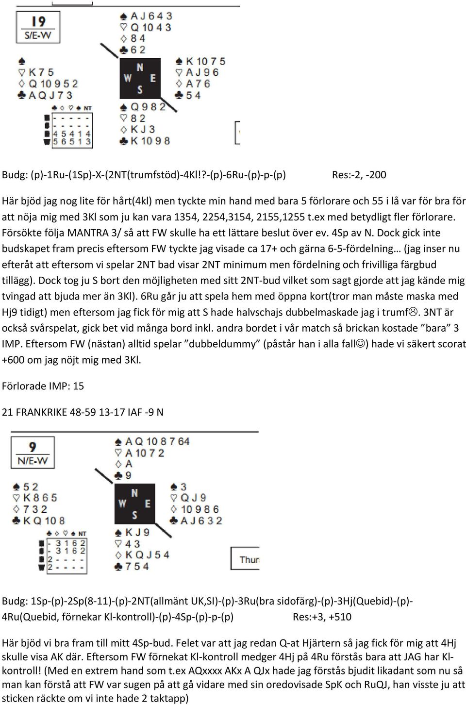 2155,1255 t.ex med betydligt fler förlorare. Försökte följa MANTRA 3/ så att FW skulle ha ett lättare beslut över ev. 4Sp av N.