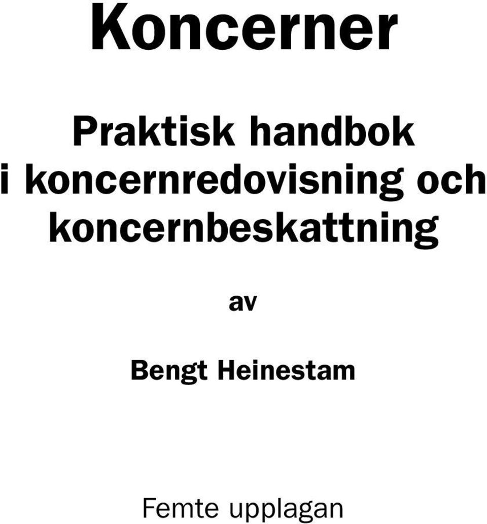 koncernredovisning och