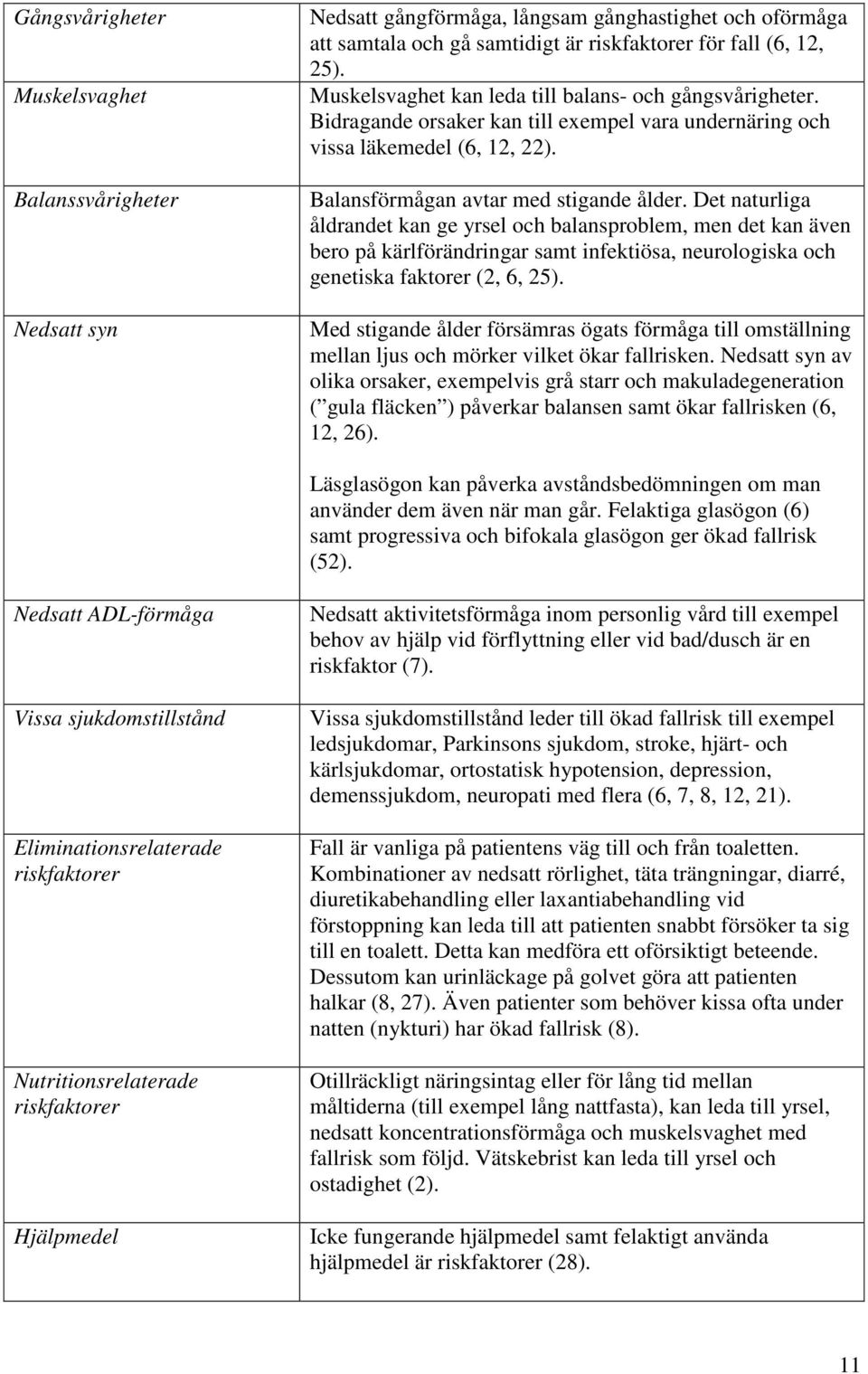 Det naturliga åldrandet kan ge yrsel och balansproblem, men det kan även bero på kärlförändringar samt infektiösa, neurologiska och genetiska faktorer (2, 6, 25).