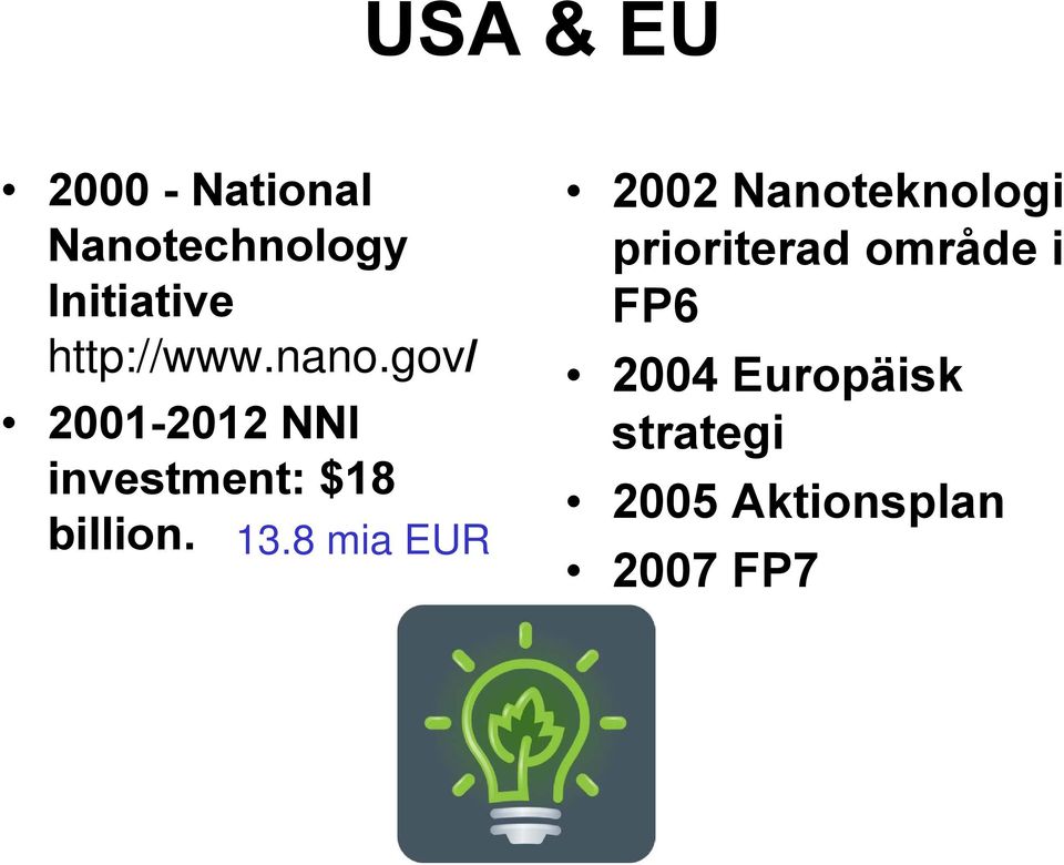 gov/ 2001-2012 NNI investment: $18 billion. 13.