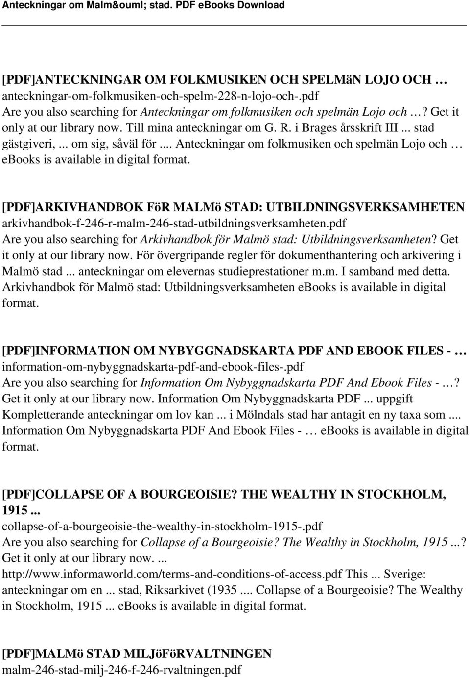 .. Anteckningar om folkmusiken och spelmän Lojo och ebooks is available in digital [PDF]ARKIVHANDBOK FöR MALMö STAD: UTBILDNINGSVERKSAMHETEN arkivhandbok-f-246-r-malm-246-stad-utbildningsverksamheten.