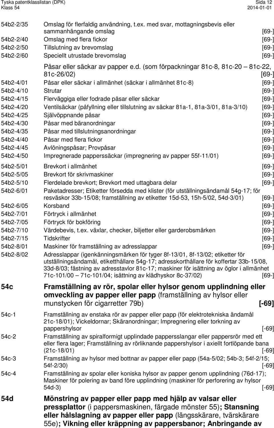 eller säckar av papper e.d.