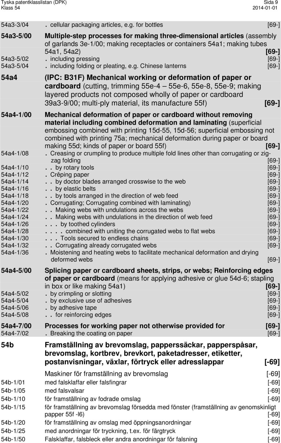 54a2) [69-] 54a3-5/02. including 