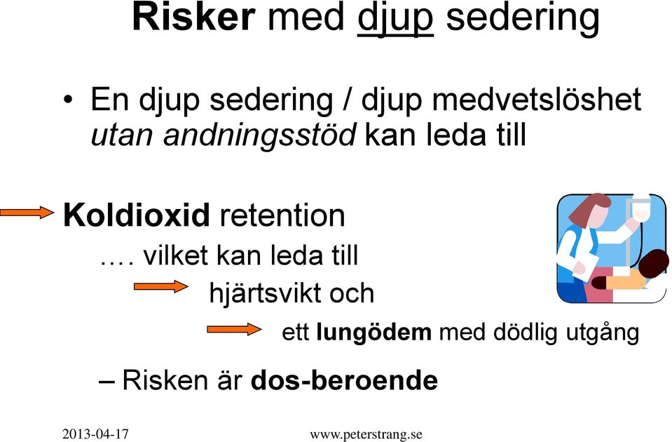Koldioxid retention.