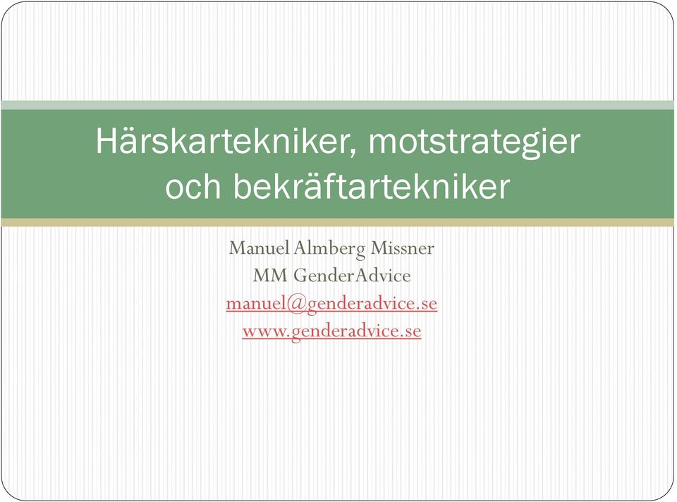 Almberg Missner MM GenderAdvice