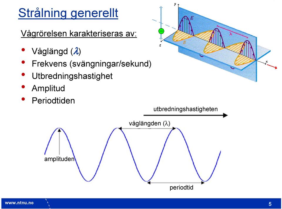 Utbredningshastighet Amplitud Periodtiden