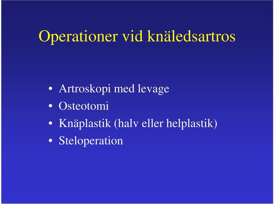 med levage Osteotomi