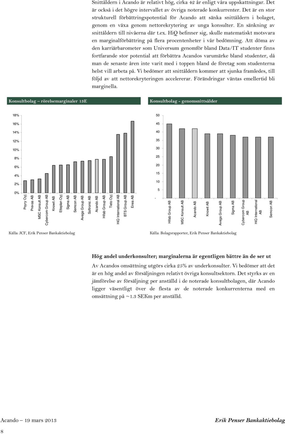 HiQ befinner sig, skulle matematiskt motsvara en marginalförbättring på flera procentenheter i vår bedömning.