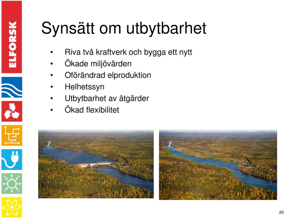 miljövärden Oförändrad elproduktion