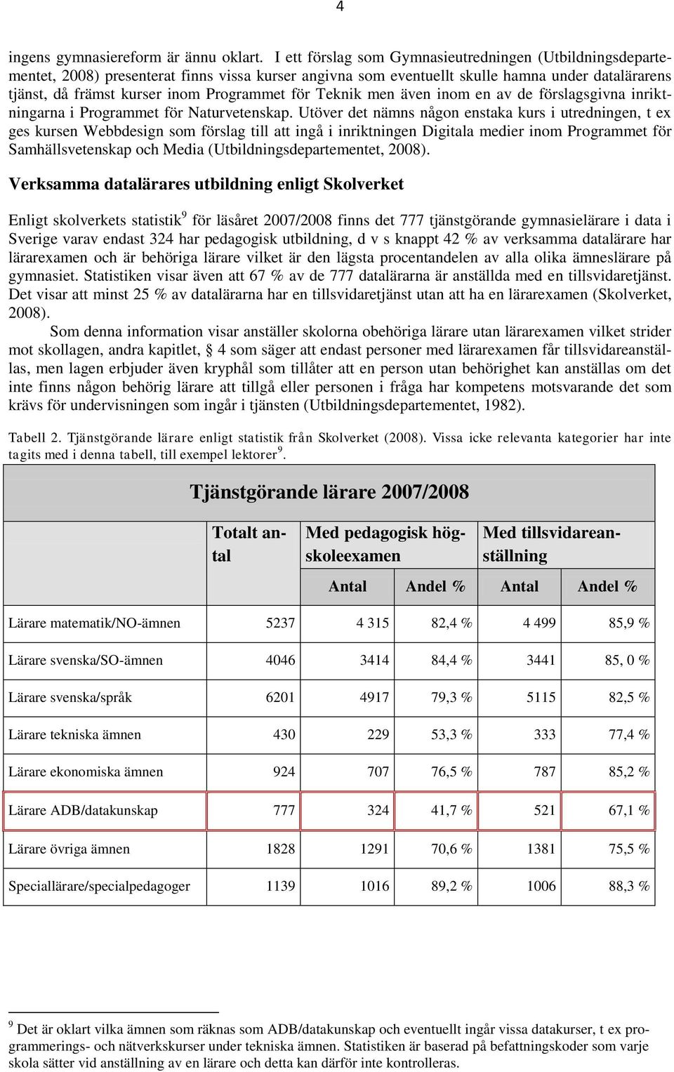 för Teknik men även inom en av de förslagsgivna inriktningarna i Programmet för Naturvetenskap.