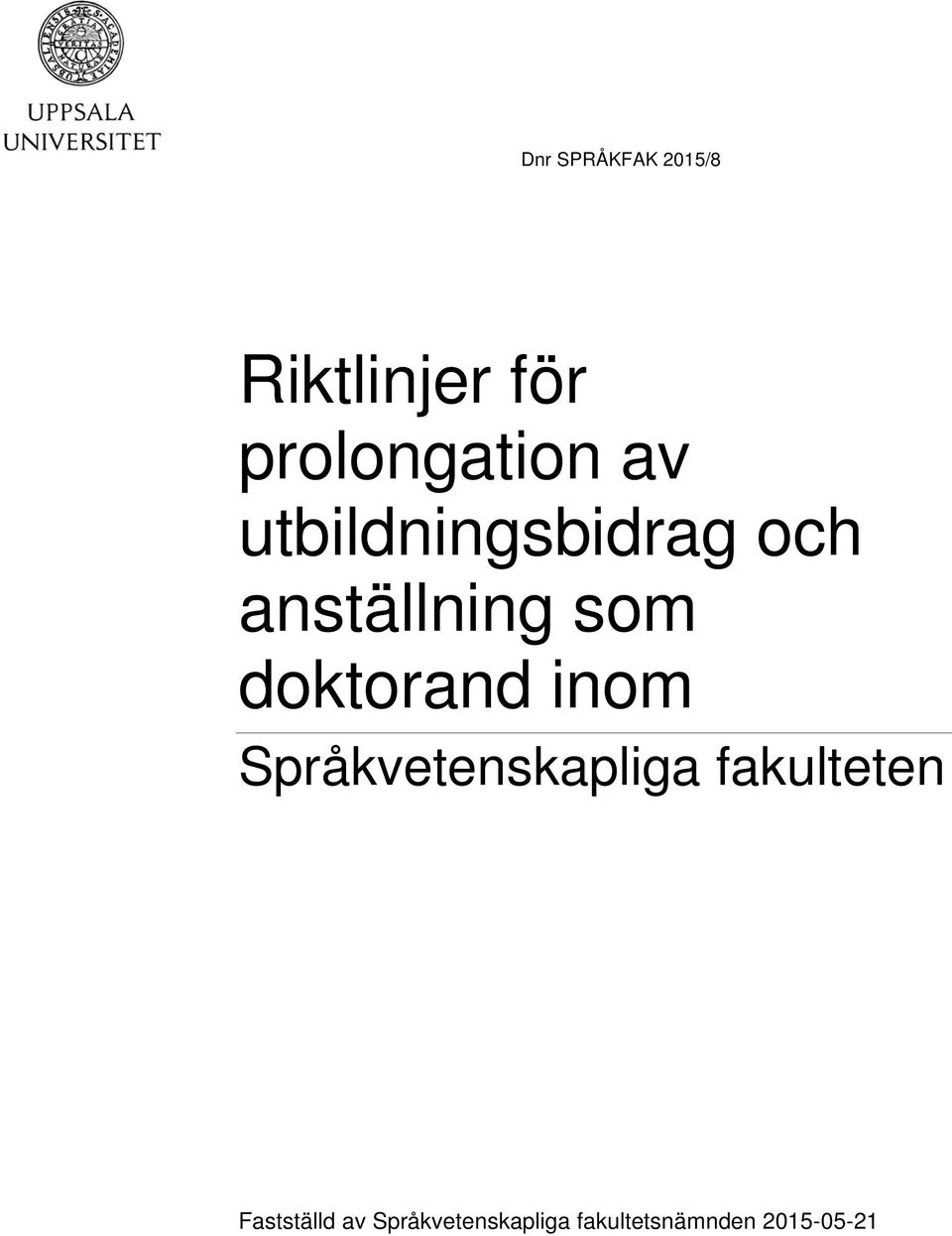 anställning som doktorand inom