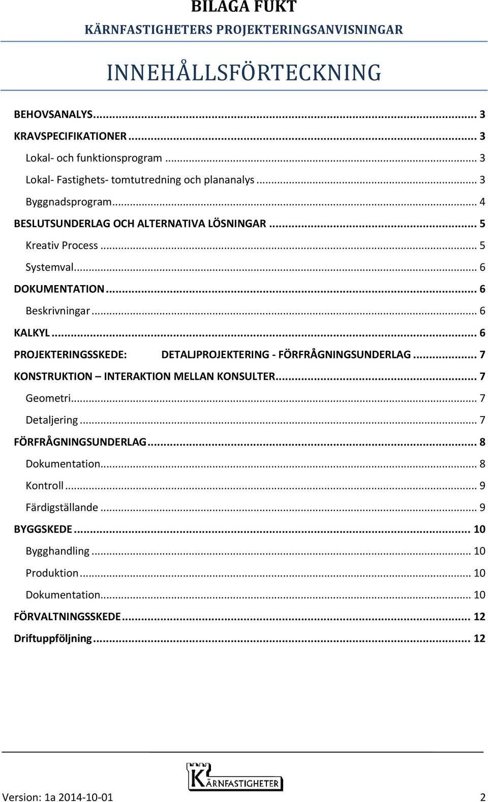 .. 6 PROJEKTERINGSSKEDE: DETALJPROJEKTERING - FÖRFRÅGNINGSUNDERLAG... 7 KONSTRUKTION INTERAKTION MELLAN KONSULTER... 7 Geometri... 7 Detaljering.