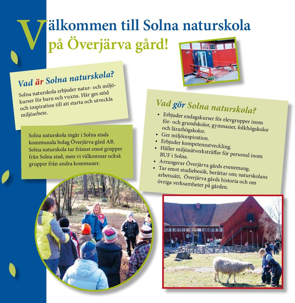 Solna naturskola tar främst emot grupper från Solna stad, men vi välkomnar också grupper från andra kommuner. Vad gör Solna naturskola?