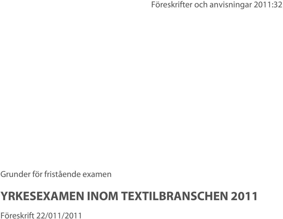 examen YRKESEXAMEN INOM