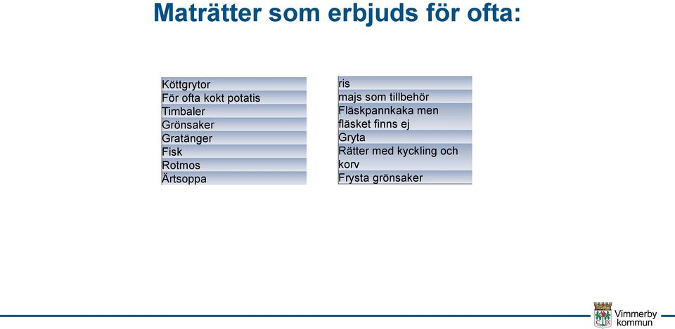 Ärtsoppa ris majs som tillbehör Fläskpannkaka men