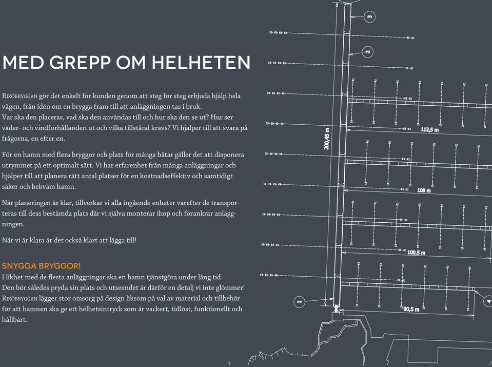 För en hamn med flera bryggor och plats för många båtar gäller det att disponera utrymmet på ett optimalt sätt.