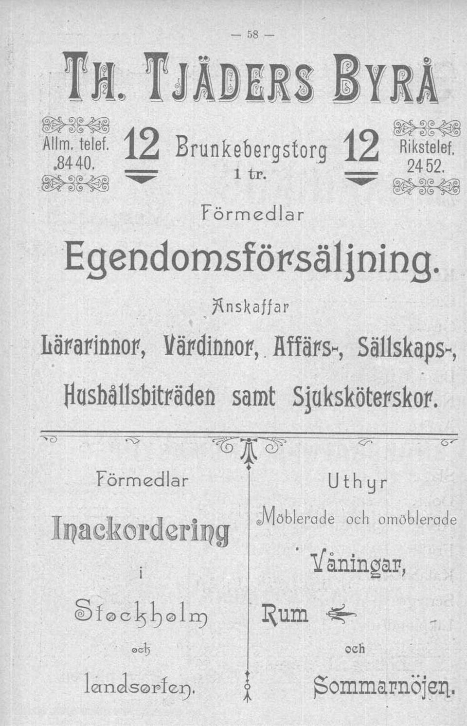 Vättdinnott,. AffättsM, Sällskaps-,. aushållsbitttäden samt Sjakskötettskott.