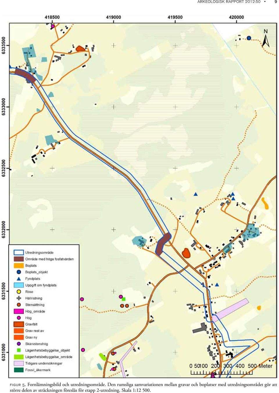 Den rumsliga samvariationen mellan gravar och boplatser med