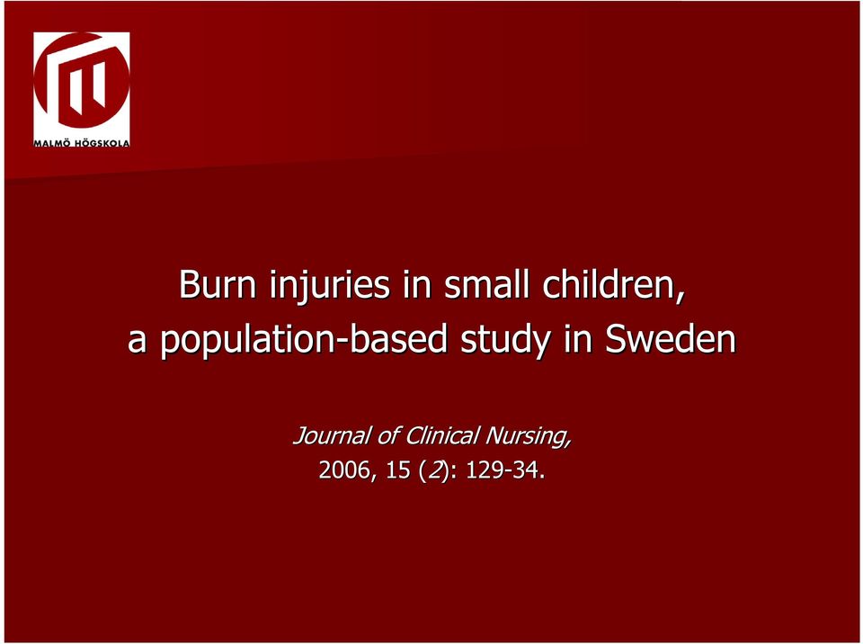 study in Sweden Journal of