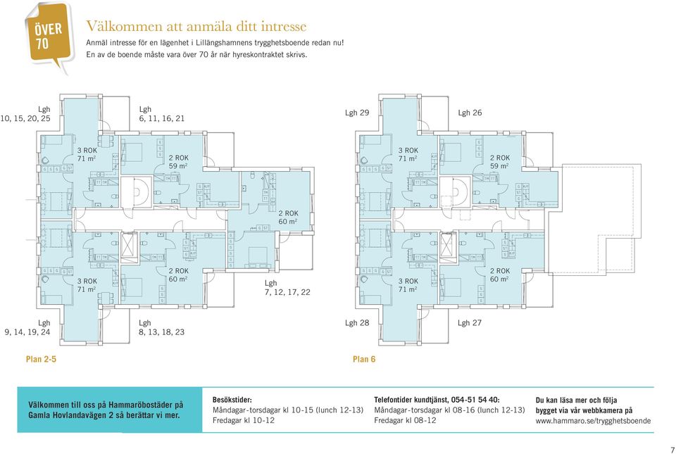 Lgh 10, 15, 20, 25 Lgh 6, 11, 16, 21 Lgh 29 Lgh 26 71 m 2 71 m 2 59 m 2 59 m 2 60 m 2 60 m 2 Lgh 60 m 2 71 m 2 7, 12, 17, 22 71 m 2 Lgh 9, 14, 19, 24 Lgh 8, 13, 18, 23 Lgh 28 Lgh