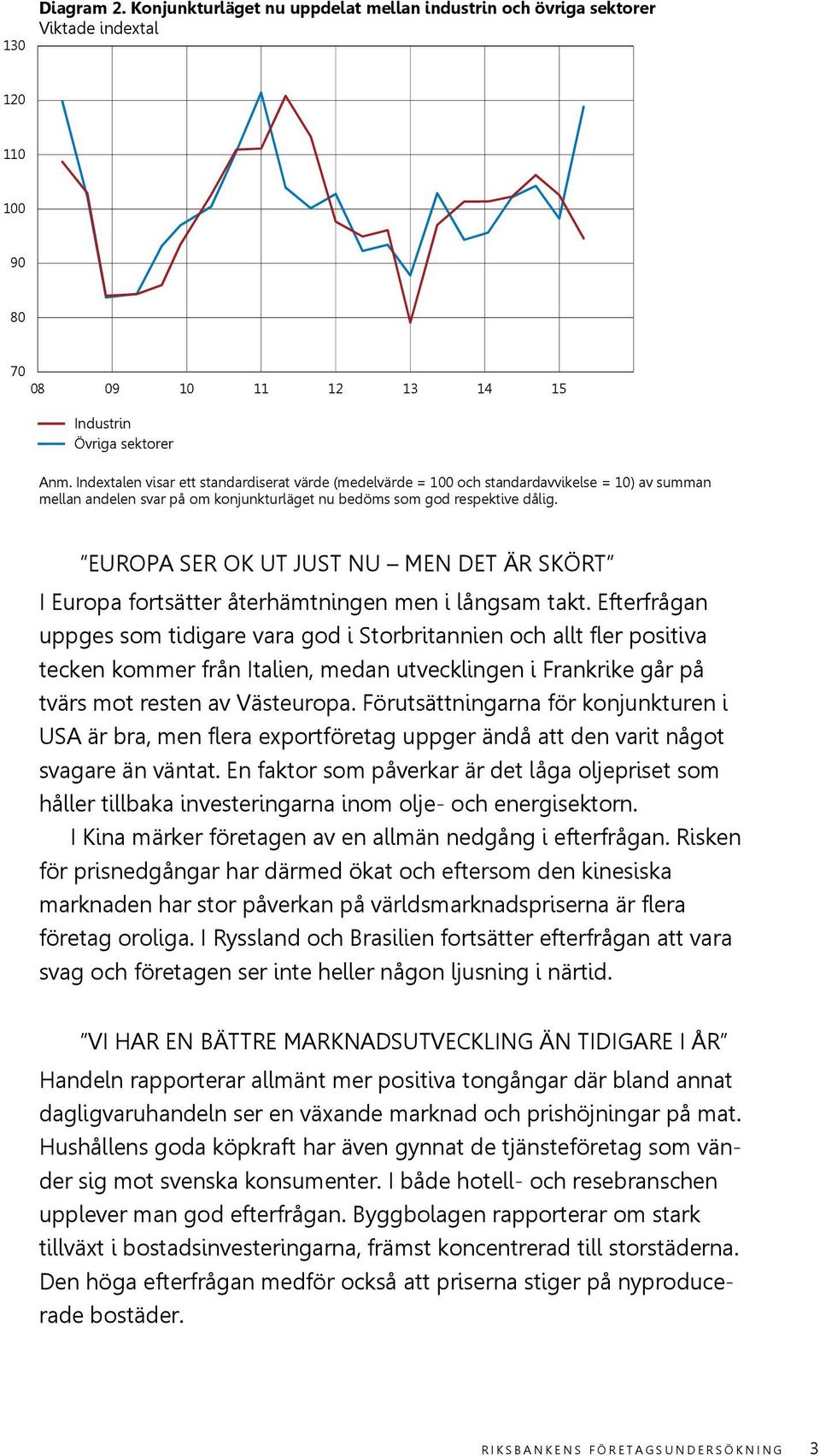 EUROPA SER OK UT JUST NU MEN DET ÄR SKÖRT I Europa fortsätter återhämtningen men i långsam takt.