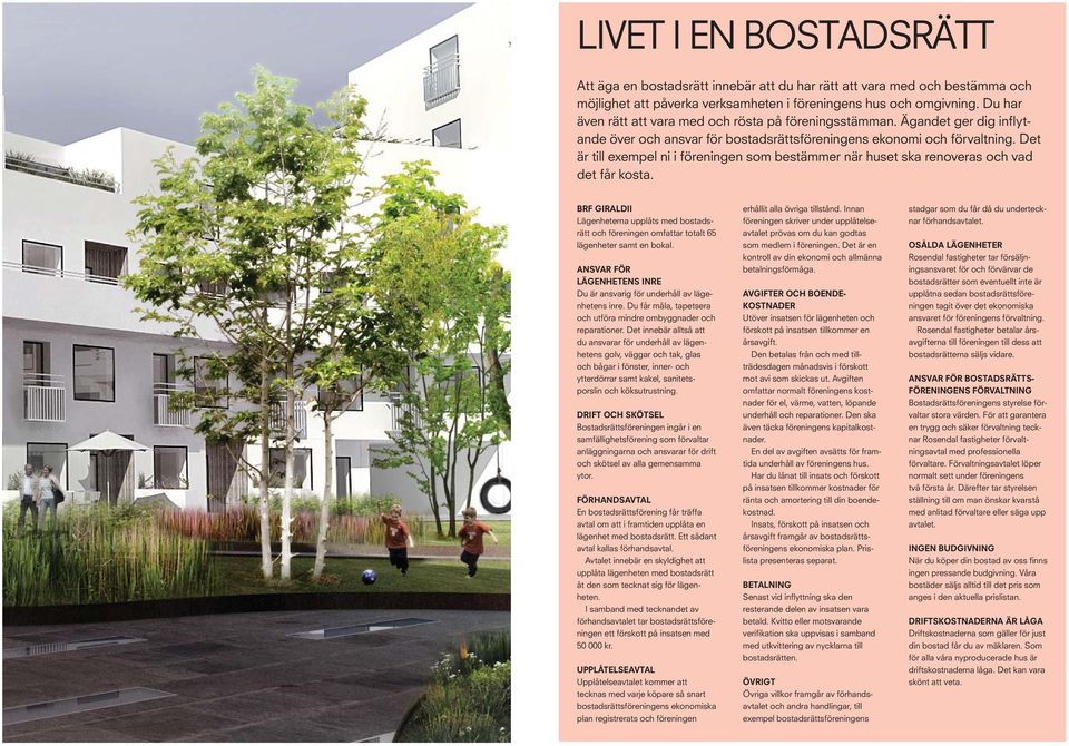 Det är till exempel ni i föreningen som bestämmer när huset ska renoveras och vad det får kosta.