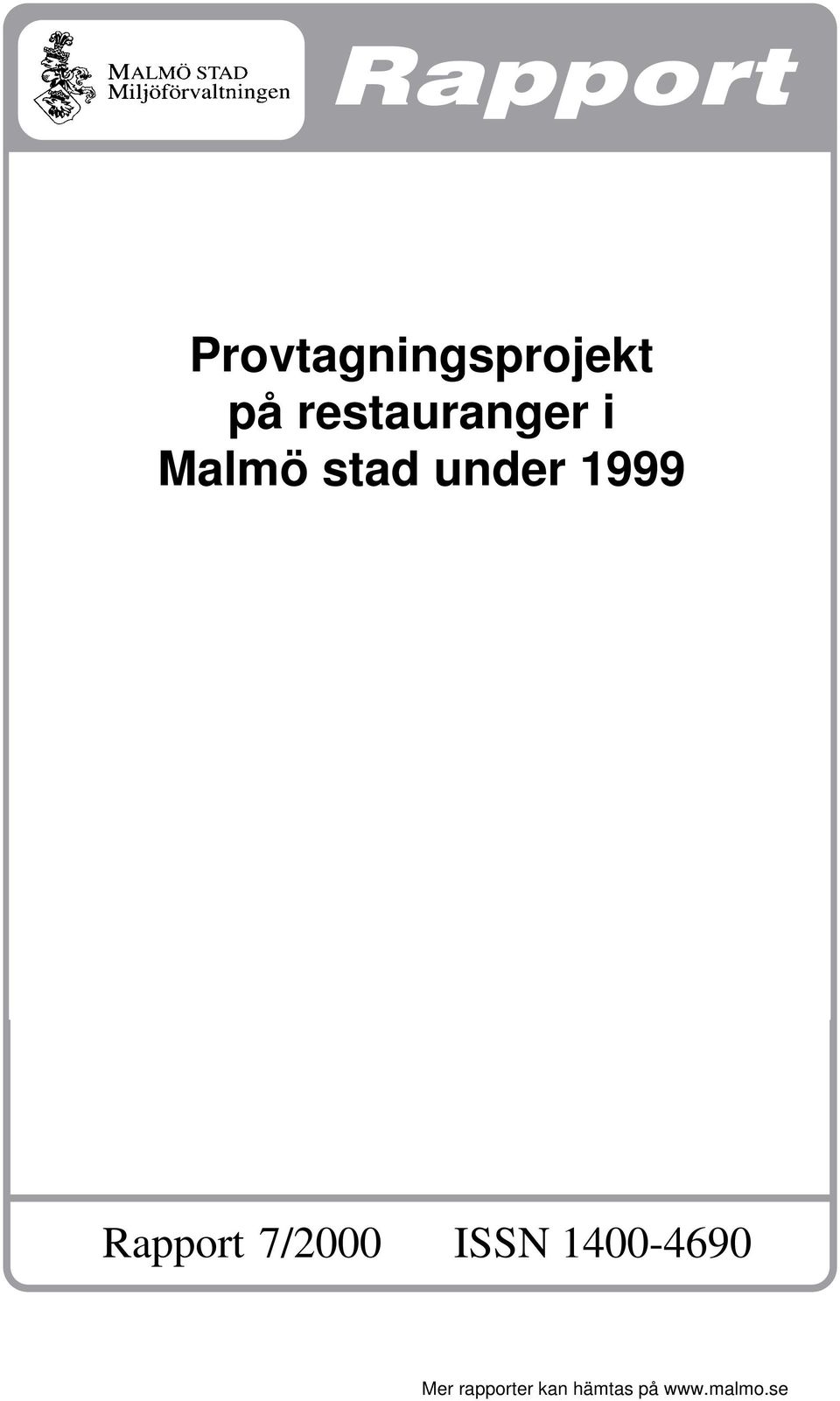 1999 Rapport 7/000 ISSN