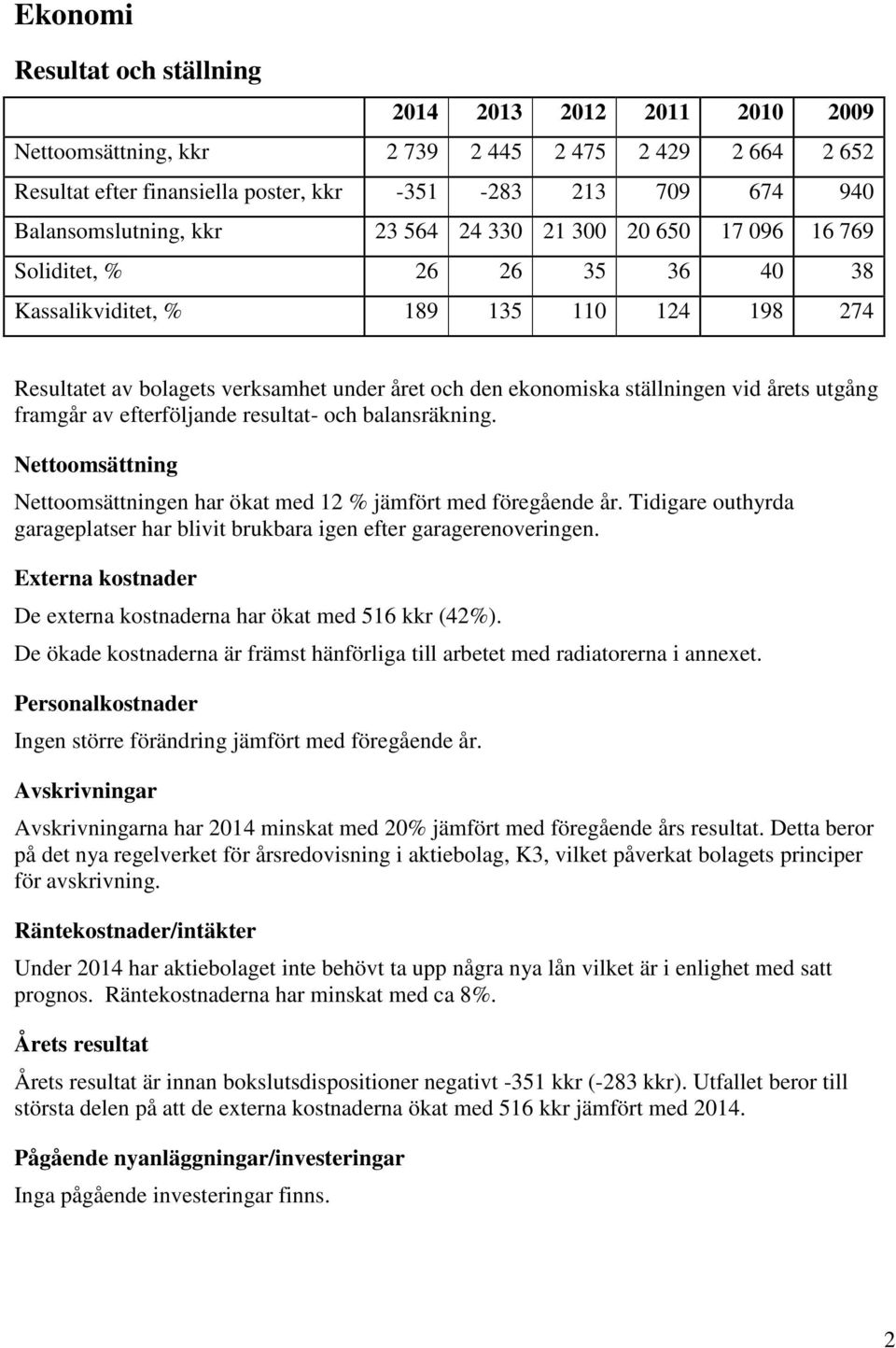 årets utgång framgår av efterföljande resultat- och balansräkning. Nettoomsättning Nettoomsättningen har ökat med 12 % jämfört med föregående år.