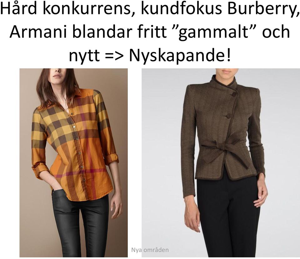 Armani blandar fritt