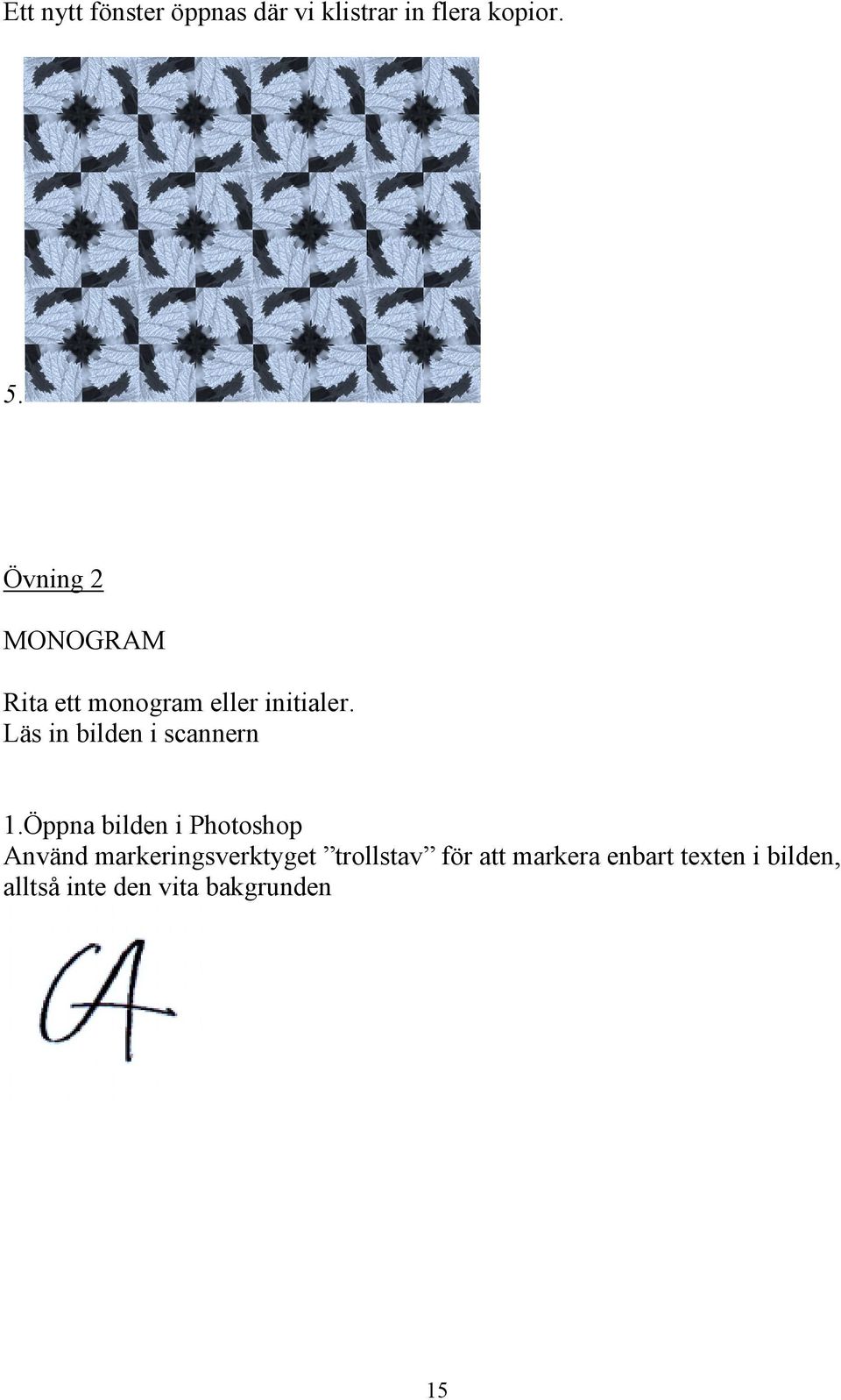 Läs in bilden i scannern 1.