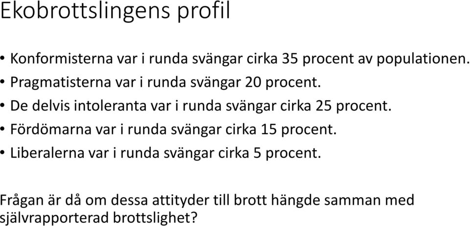 De delvis intoleranta var i runda svängar cirka 25 procent.