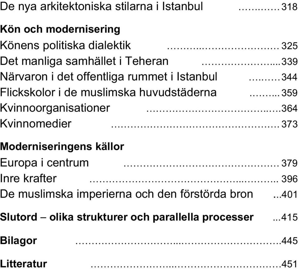 344 Flickskolor i de muslimska huvudstäderna.... 359 Kvinnoorganisationer... 364 Kvinnomedier.