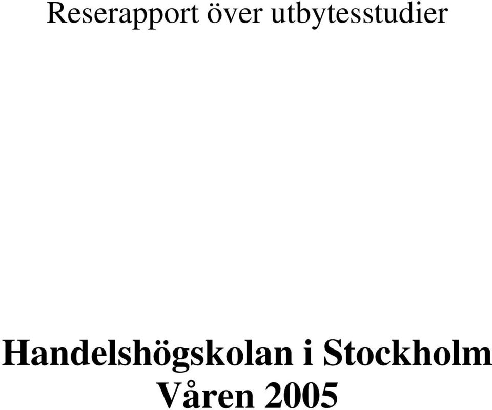 Handelshögskolan