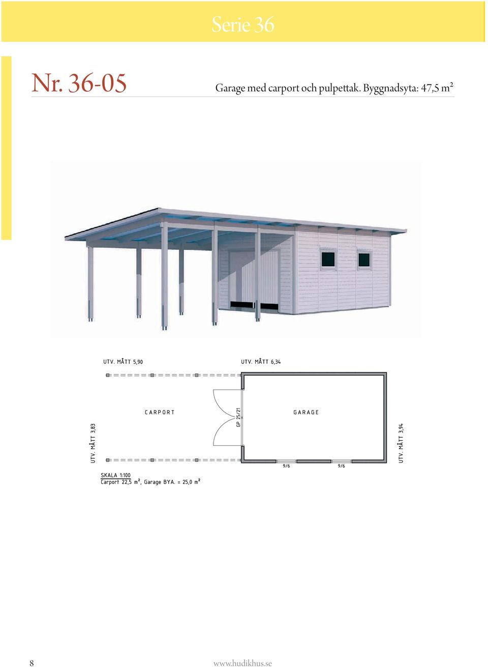 carport och pulpettak.