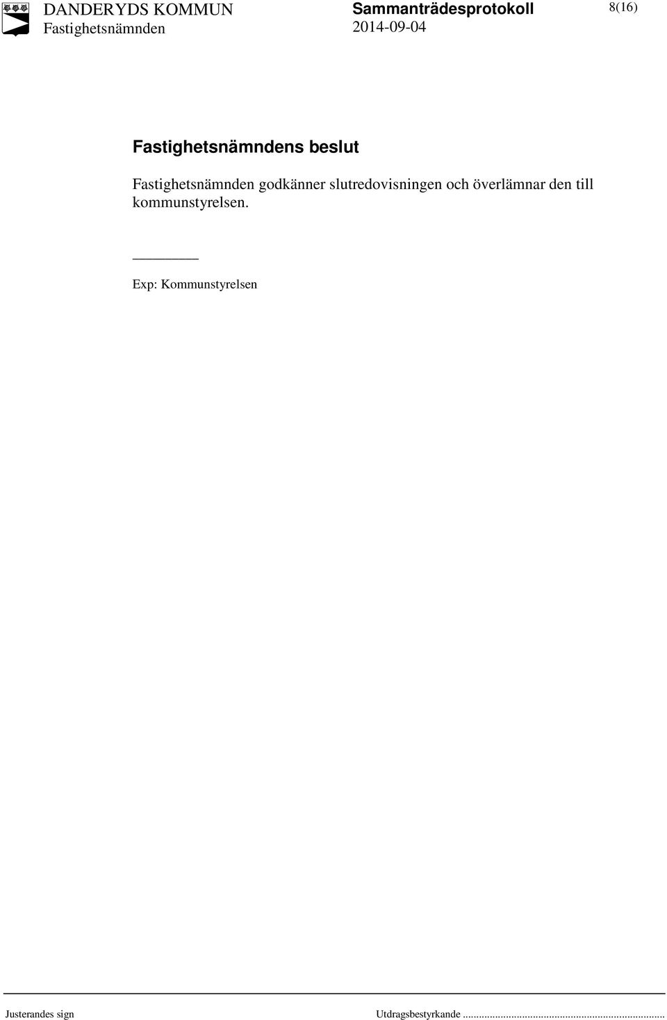 överlämnar den till
